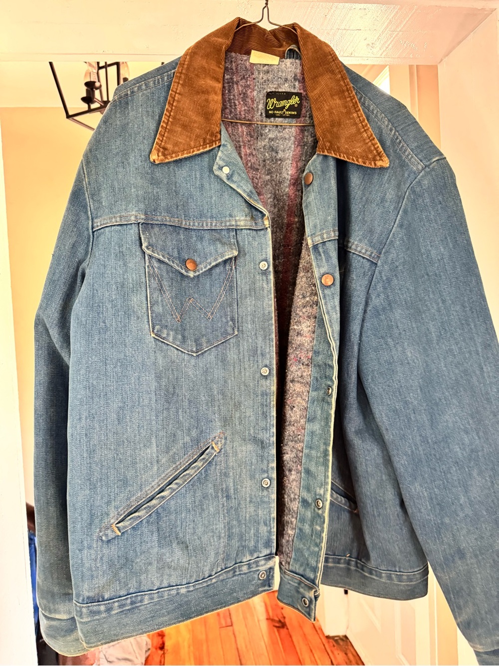 Wrangler Blue Denim Jacket with Copper Buttons